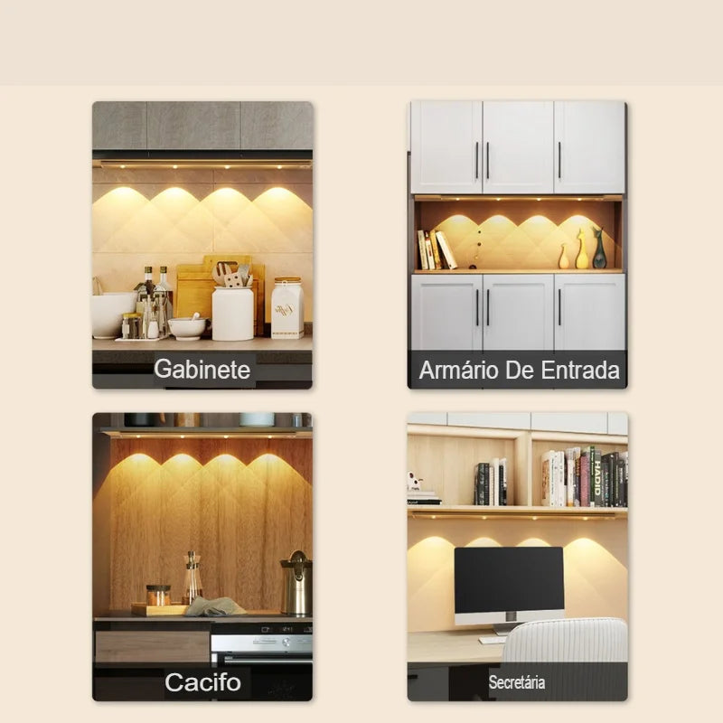 Lâmpada de Led Magnética Com Sensor de Movimento Fácil Instalação Design Elegante e Moderno-ENVIO IMEDIATO PARA TOD BRASIL