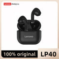 Original lenovo lp40 bluetooth fone de ouvido 5.0 som imersivo alta fidelidade tws com microfone controle toque para longo tempo de espera movimento