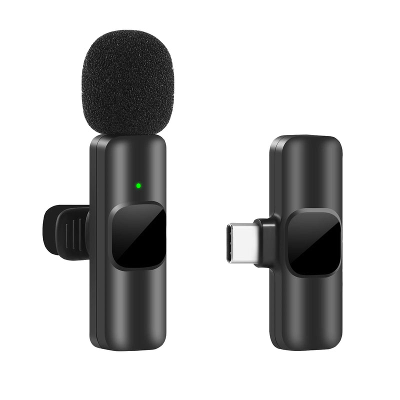 Novo sem fio microfone de gravação de vídeo de áudio portátil mini microfone para iphone android transmissão ao vivo gaming phone mic